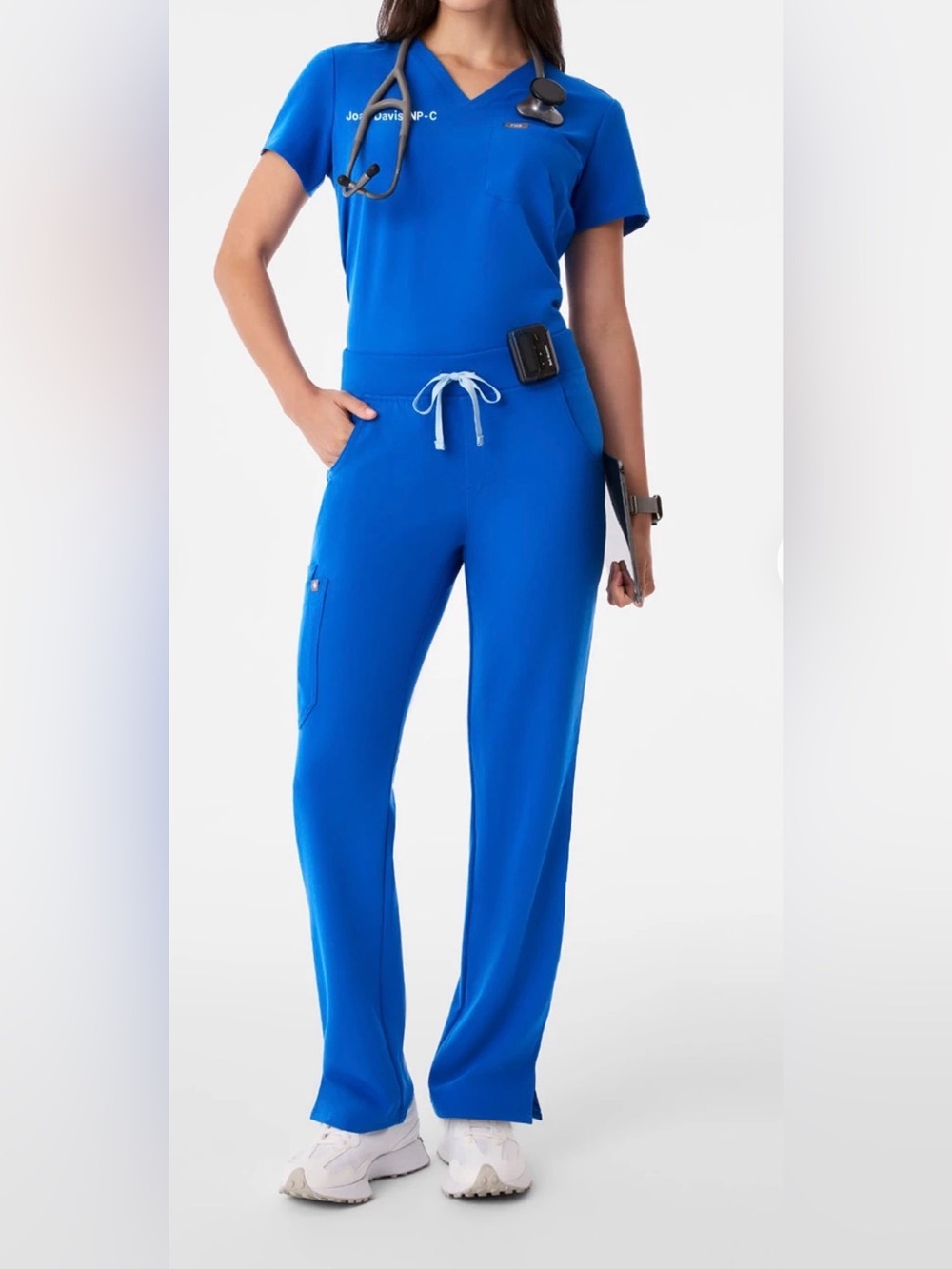 FIGS Women's Kade Cargo Scrub Pants Royal Blue  - S
